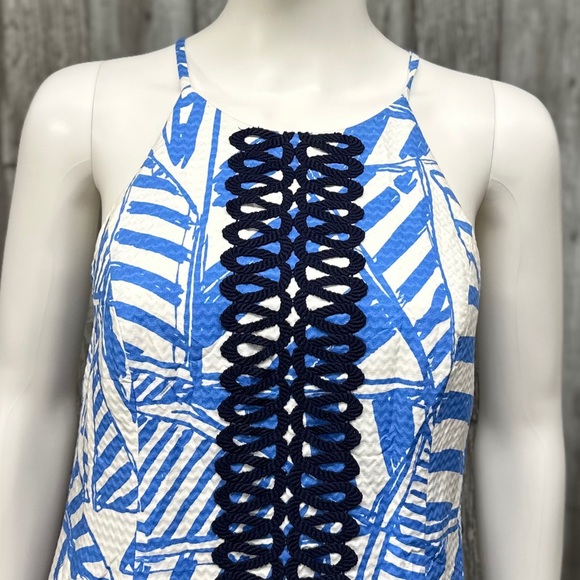 ⭐️Lilly Pulitzer Annabelle Shift in Bay Blue Yacht Sea [731] - Picture 3 of 8